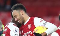 PICS: Aubameyang 'tricks' in Arsenal win; Man Utd held