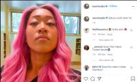 Osaka ups the hotness in pink tresses!  