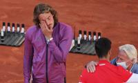 Grieving Tsitsipas pulls out of Wimbledon warm-up