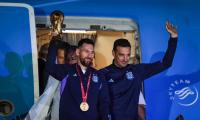 PICS: World Champs Messi, Team Come Home