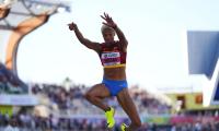 PICS: Rojas, Barshim win third straight World titles