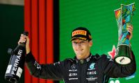 F1 PIX: Russell takes first win in Mercedes one-two