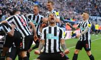 EPL PIX: Newcastle down Man United; rise to third