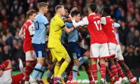 EPL PIX: Arsenal, Chelsea held: Leicester rout Spurs