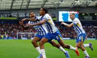 EPL PIX: Brighton STUN Man United; Haaland 'tricks