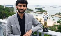 Gukesh's First Look at the World Championship Trophy