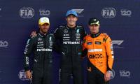 F1: Russell takes pole in British 1-2-3 at Silverstone