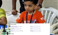 3 yr old Anish is youngest rated chess player!