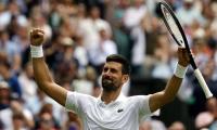 Wimbledon PIX: Djokovic grinds past Di Minaur; Mirra advances