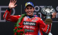 Marquez makes it 68 wins as brother Alex crashes out