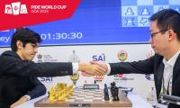 Chess WC final: Yi holds Sindarov with black in Game 1