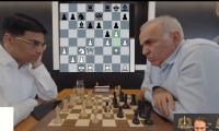 Kasparov takes lead over Anand at Clutch Chess
