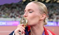 Pole Vault Queen Moon's Historic Hat-trick!