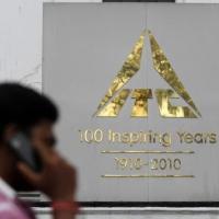 ITC was among the laggards in the sensex pack
