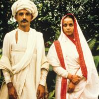 Ben Kingsley as the Mahatma and Rohini Hattangadi as Kasturba in the film