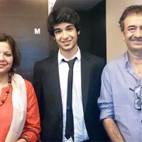 Vir Hirani(middle) with parents Rajkumar Hirani (right) and Manjeet/File image