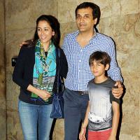 Gayatri Joshi and her husband Vikas Oberoi with their son