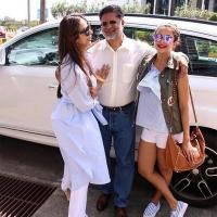 Malaika and Amrita with their father, Anil