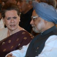 Dr Manmohan Singh with Sonia Gandhi