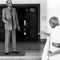 MA Jinnah with Mahatma Gandhi