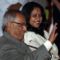 Former President Pranab Mukherjee with Sharmishtha