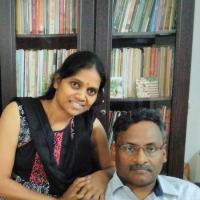 Prof Saibaba with his wife Vasantha Kumari. File pic