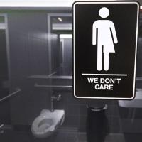 Gender neutral signs on public restrooms in the US