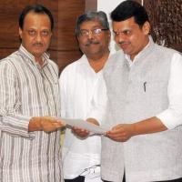 Ajit Pawar during his brief tryst with the Dy CM's post