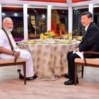 Prime Minister Narendra Modi with Chinese President Xi Jinping in Mamallapuram