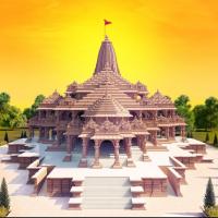 Artist's image of the Ram Temple at Ayodhya