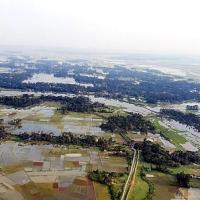 Aerial view of parts of Odisha inundated by Amphan