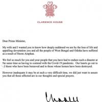 The letter sent by Prince Charles to Prime Minister Modi