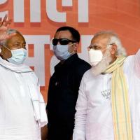 Nitish Kumar with Narendra Modi