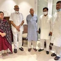 Sharad Pawar with Lalu Prasad Yadav last month