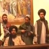 The Taliban at the Presidential Palace in Kabul
