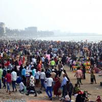 Covid? What Covid? This was Juhu beach on Sunday