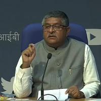 IT Minister RS Prasad announcing the new rules
