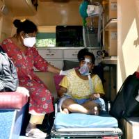 A Covid patient on oxygen support in Telangana