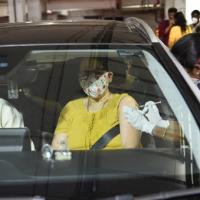 A drive in vaccination centre in Mumbai