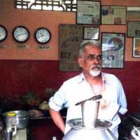 KR Vijayan at his tea stall