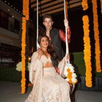 Priyanka and Nick Jonas during Diwali