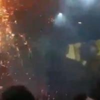 Fireworks in a theatre during 'Antim' screening