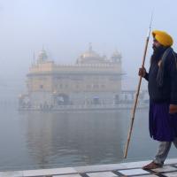A foggy morning at the Golden Temple