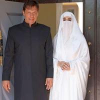 Imran Khan with Bushra Bibi. File pic