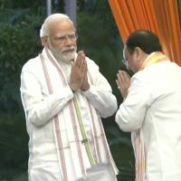PM Narendra Modi arrives at BJP headquarters/ANI