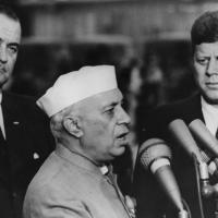 Pandit Nehru speaks at the White House