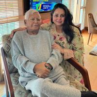 Lalu Yadav with his daughter, Rohini, who donated her kidney