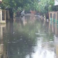 A waterlogged street in Chennai