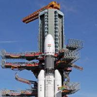 ISRO's LVM3 at the launch pad, ahead of the launch of 36 satellites./PTI