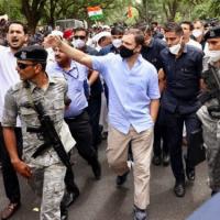 Rahul interacted with students at Chathannoor in Kollam district